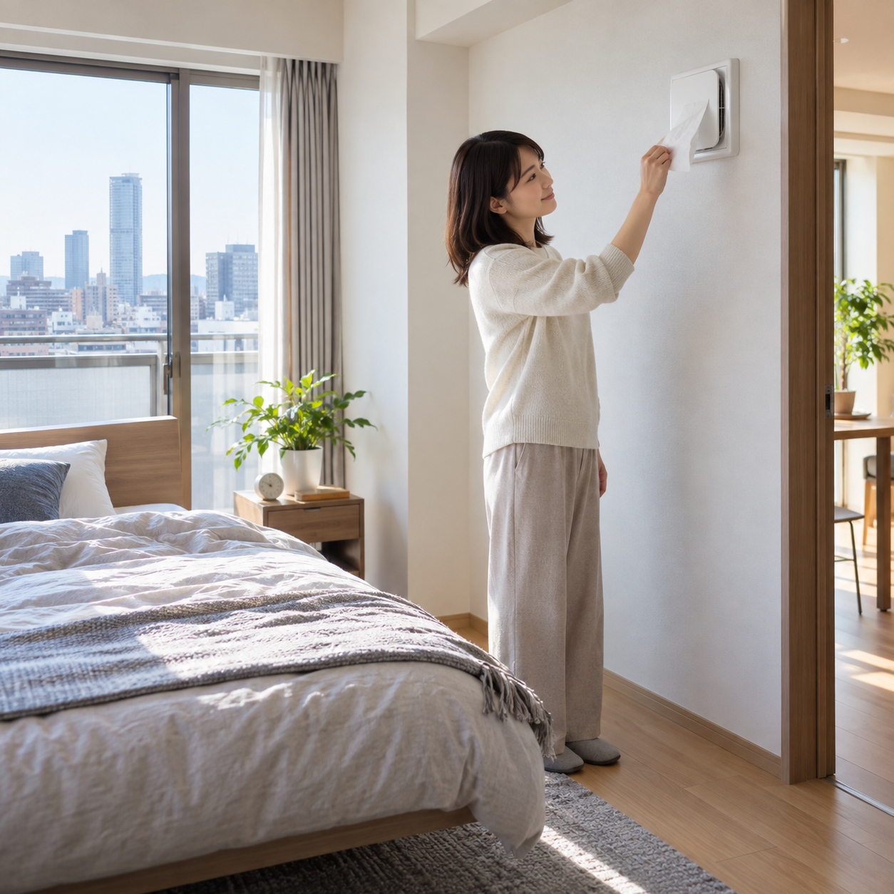 大阪の寝室がカビ臭い？24時間換気の点検手順