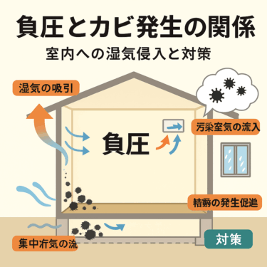 高気密高断熱住宅で負圧が生むカビ被害、そのメカニズムとは